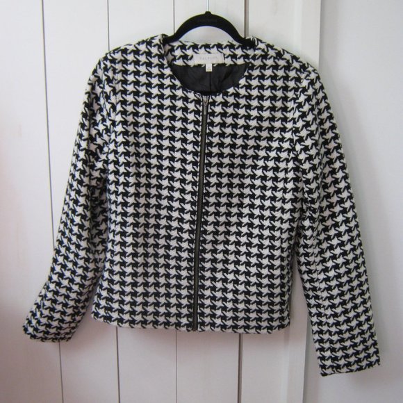 Talbots Black/White Houndstooth Jacket - Picture 1 of 5
